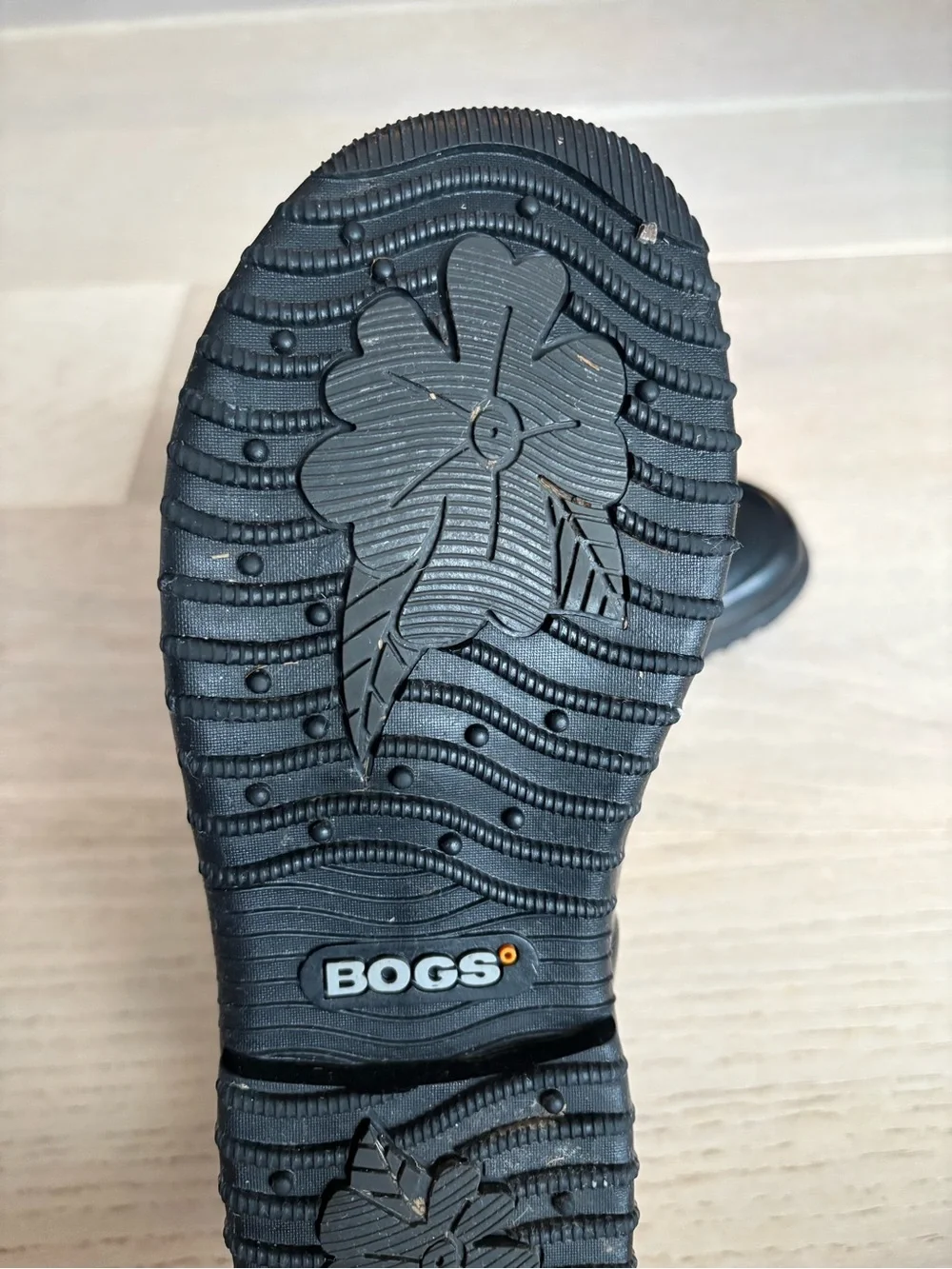 Bogs Black Waterproof Short Rain Boots with Pull Handles